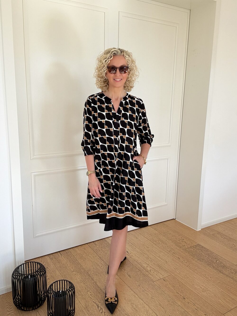Kleid Milano Italy black print