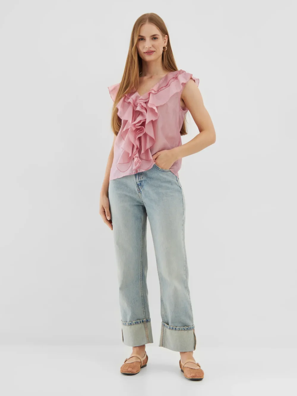 Top SoSue Ruffle pink