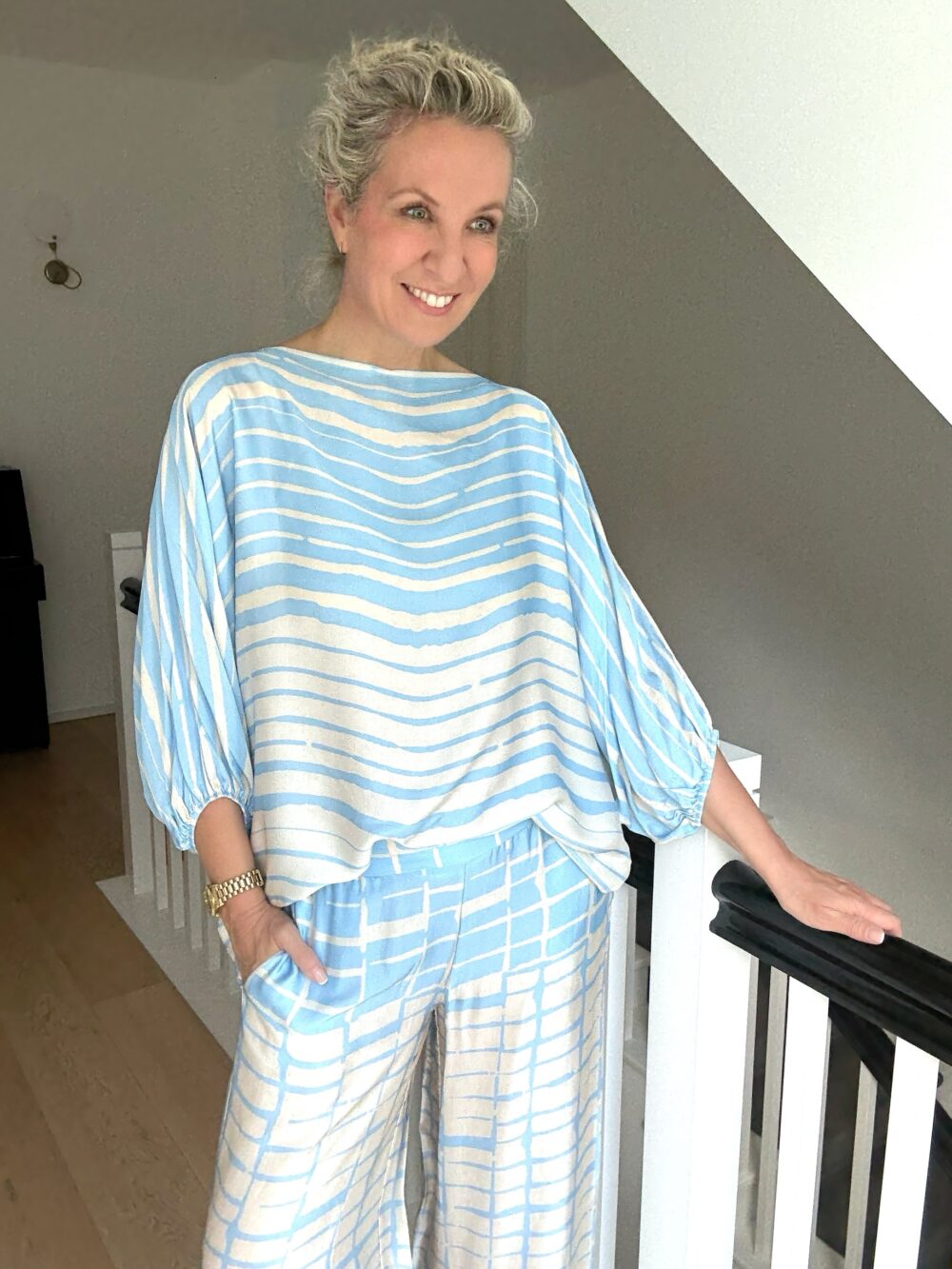 Blusenshirt aqua