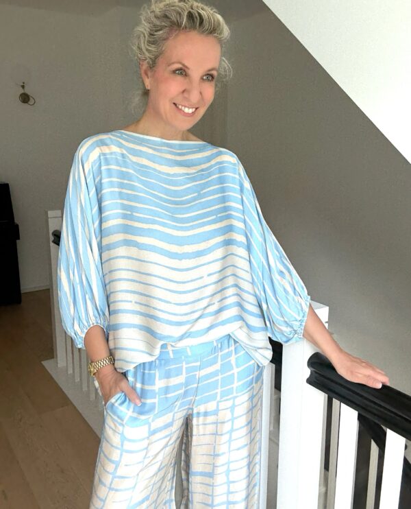 Blusenshirt aqua