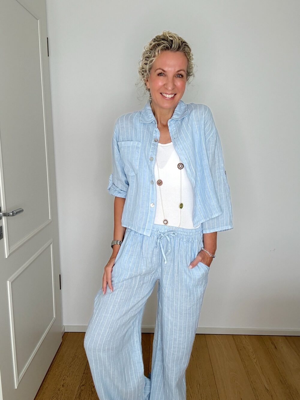 Leinenhose Stripes