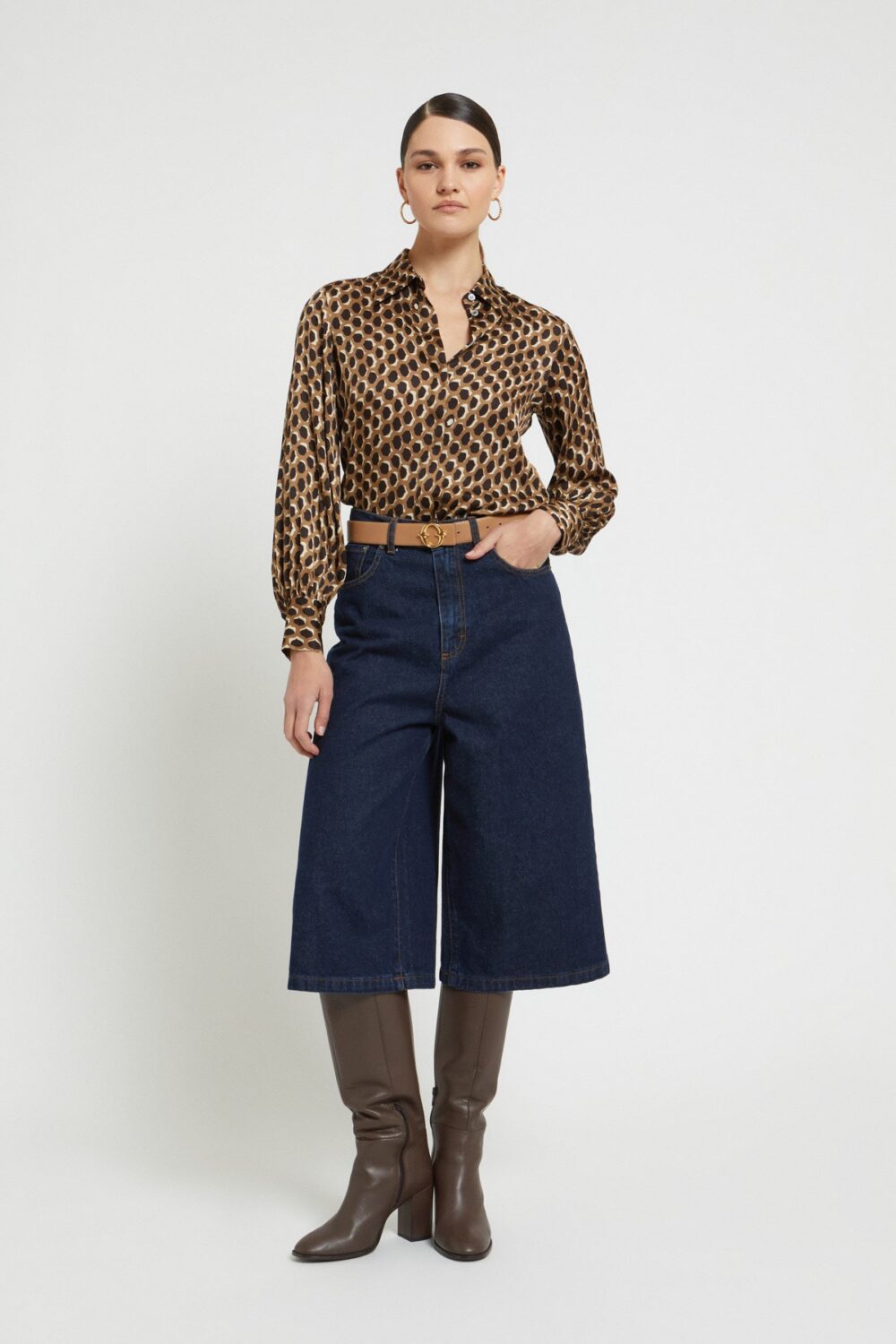 Bluse Ottod'Ame brownprint – Bild 2