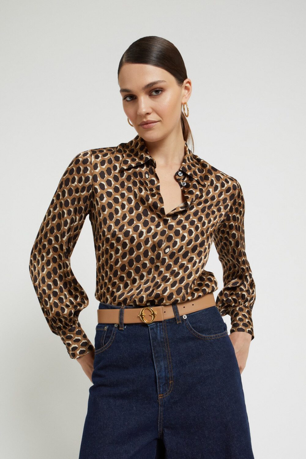 Bluse Ottod'Ame brownprint