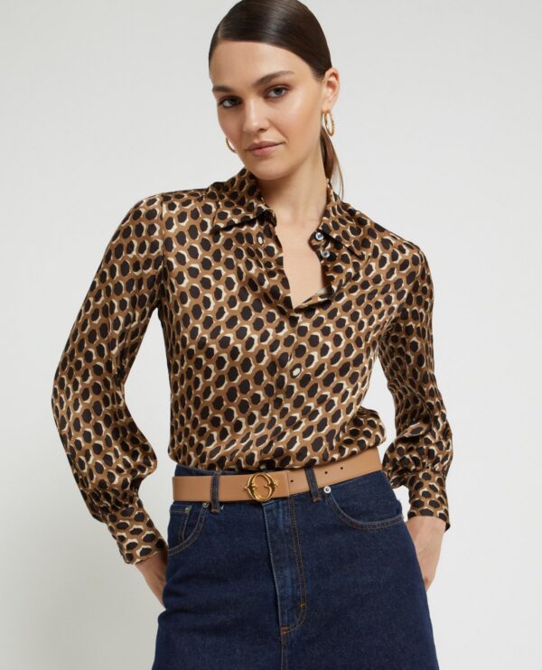 Bluse Ottod'Ame brownprint