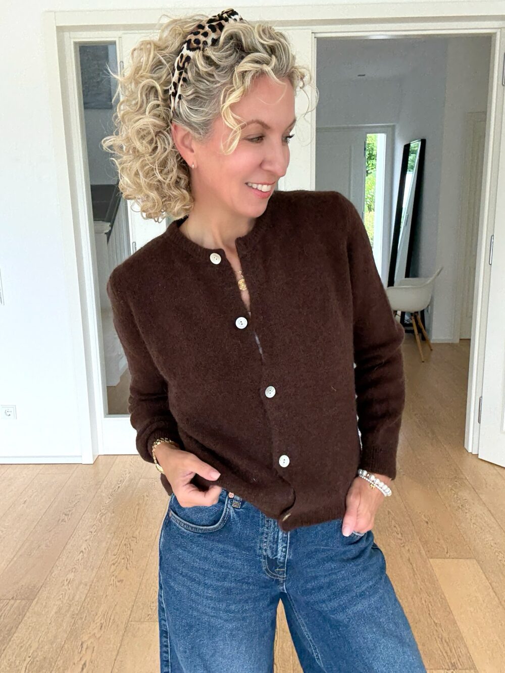 Strickjacke schoko