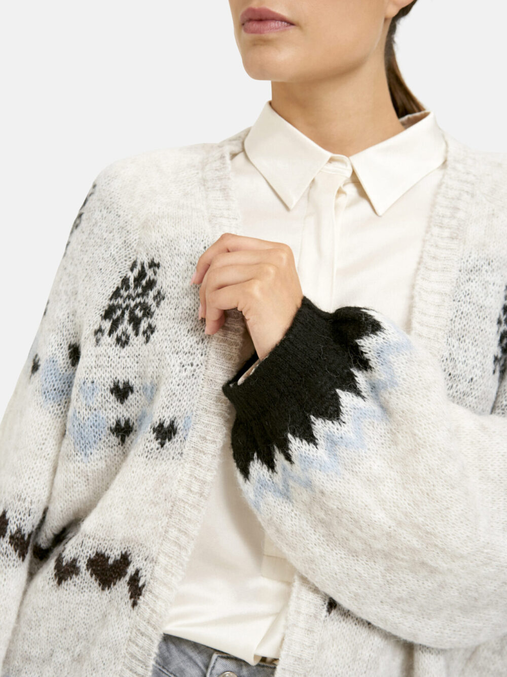 Cardigan Milano Italy Intarsien