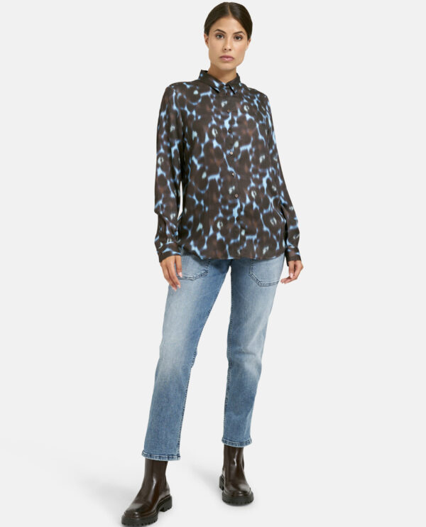 Bluse Milano Italy mocca print