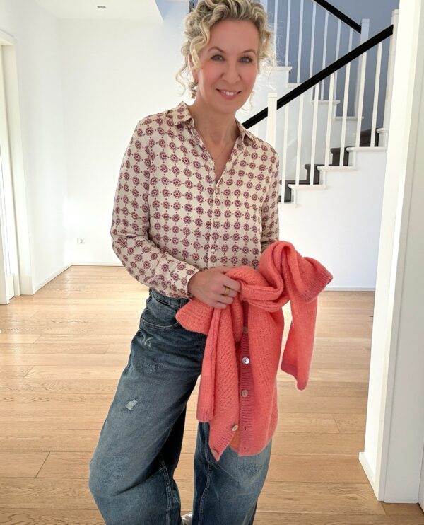 Bluse Milano Italy nude print