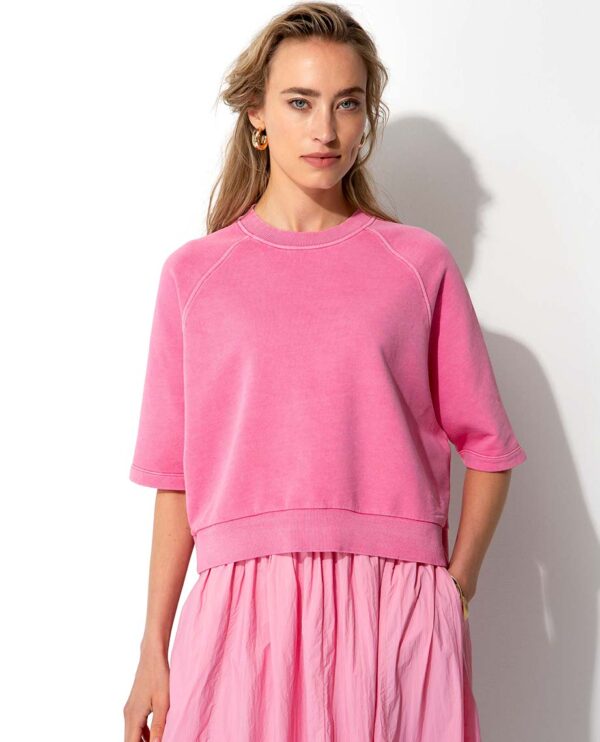 Halbarm Sweatshirt Cat Noir Dye