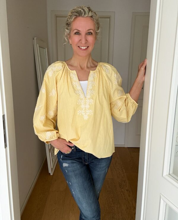 Sommer Tunika gelb&pink