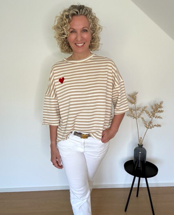 Streifenshirt mit Herz