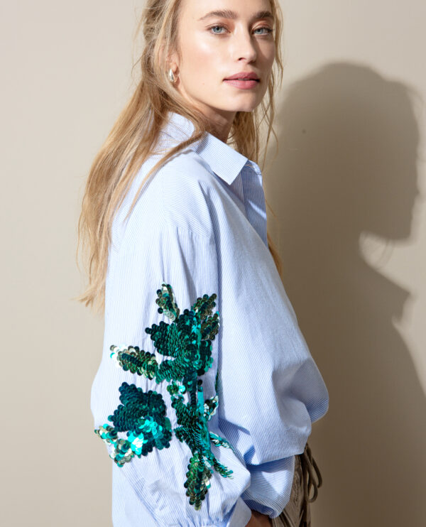 Bluse CatNoir Stickerei