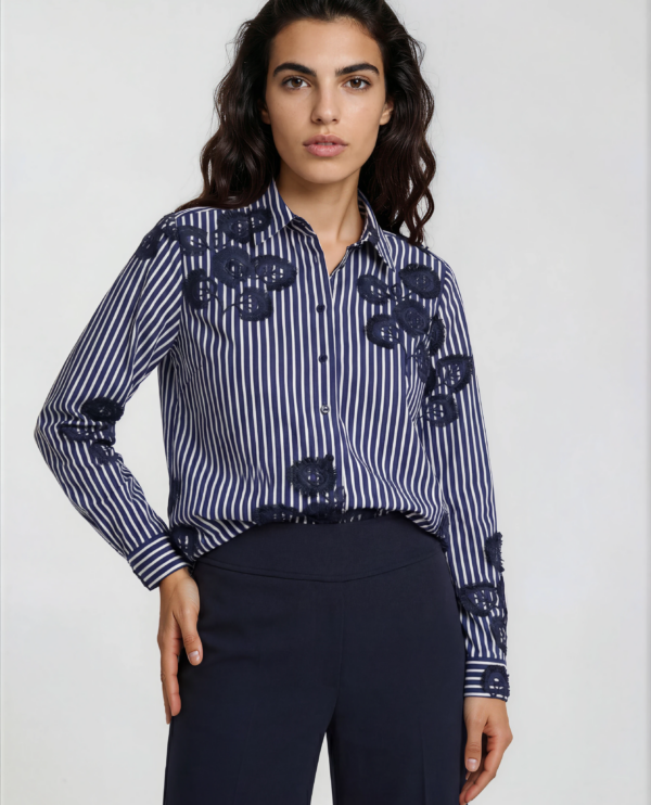 Bluse Milano Italy navy print
